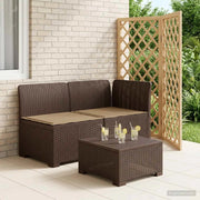 Divano da esterno-Divano da Giardino a 2 Posti con Cuscini Aspetto Rattan PP 247868