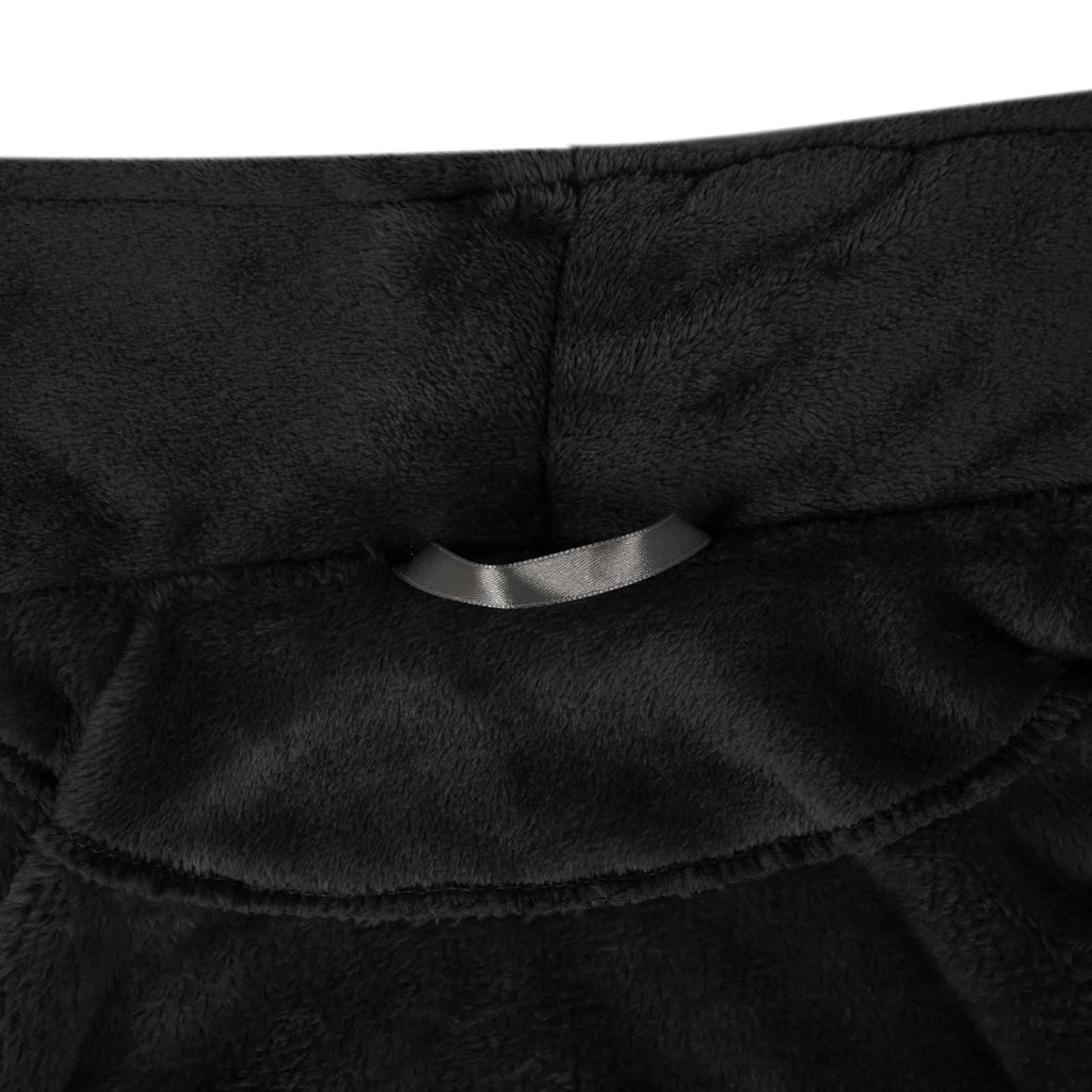 Accappatoio senza Cappuccio Nero l Flanella 42017293