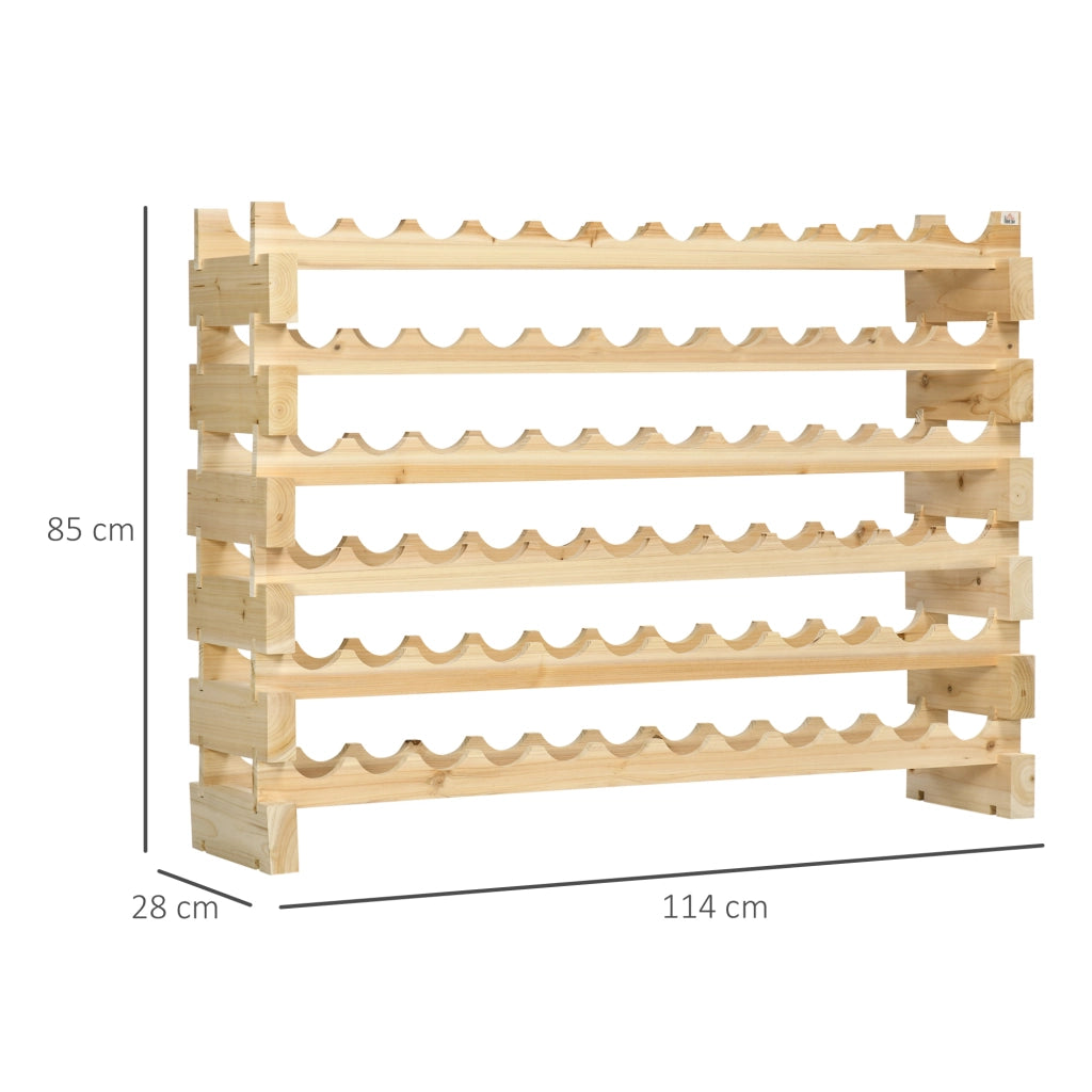 Libreria per vini 6 livelli ¨C Minimal ¨C 114x28x85cm legno pino naturale