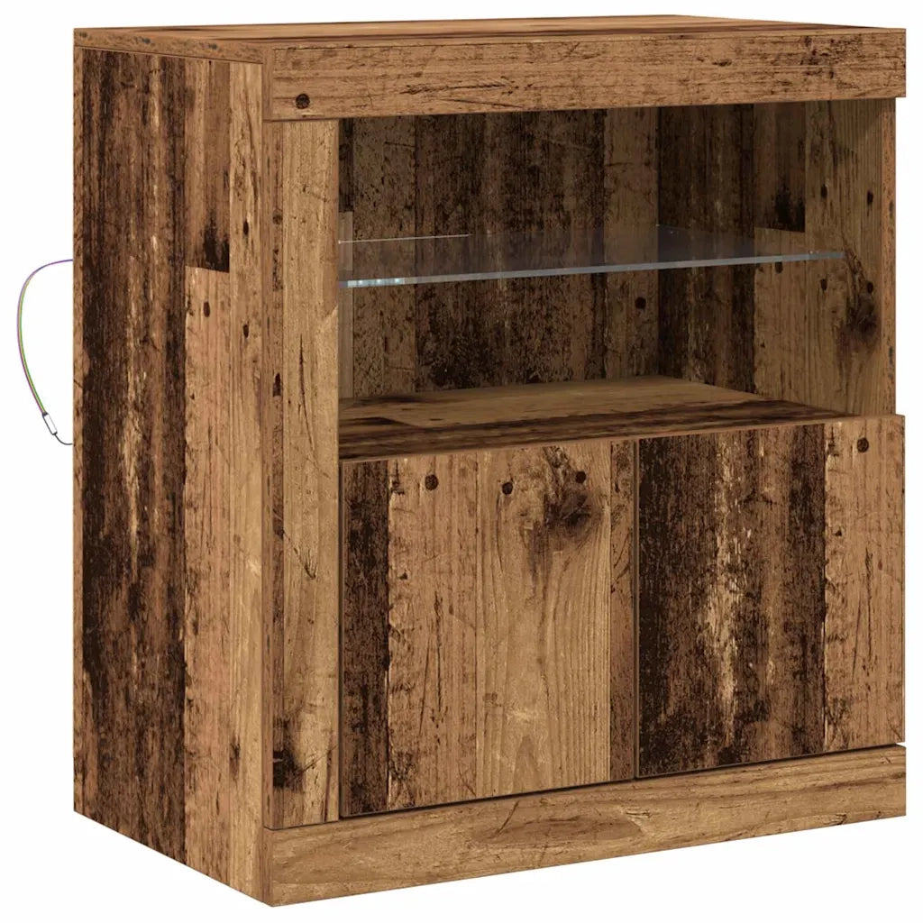 Madia LED Marrone 60,5 x 37 x 67 cm Legno multistrato 863012