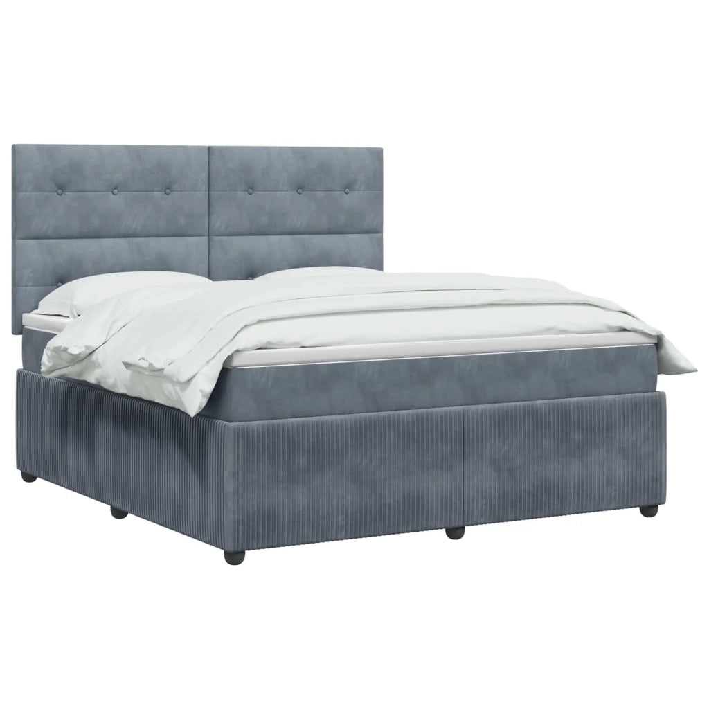 Letto box spring con materasso Grigio Scuro 140 x 190 cm 3454602