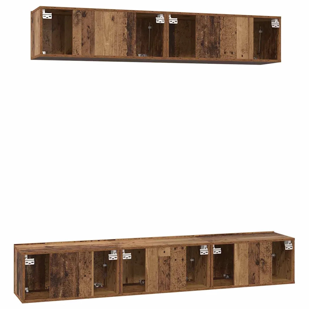 Set mobile TV 5 pcs Legno vecchio Legno multistrato 3393213