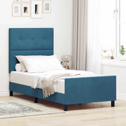 Letto a molle con testiera Blu Scuro 80 x 200 cm Velluto 3344907