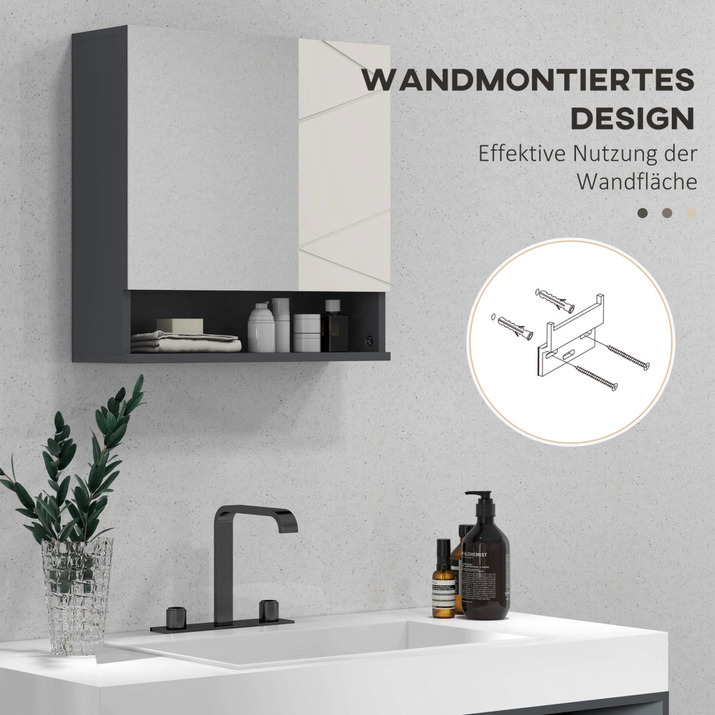 Armadietto da Bagno con Specchio ¨C Xylo ¨C Ripiani Regolabili Bianco