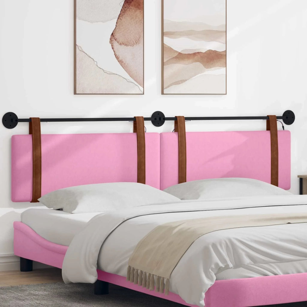 Testiera | Testata sospesa Con luce LED Rosa PU Antico
