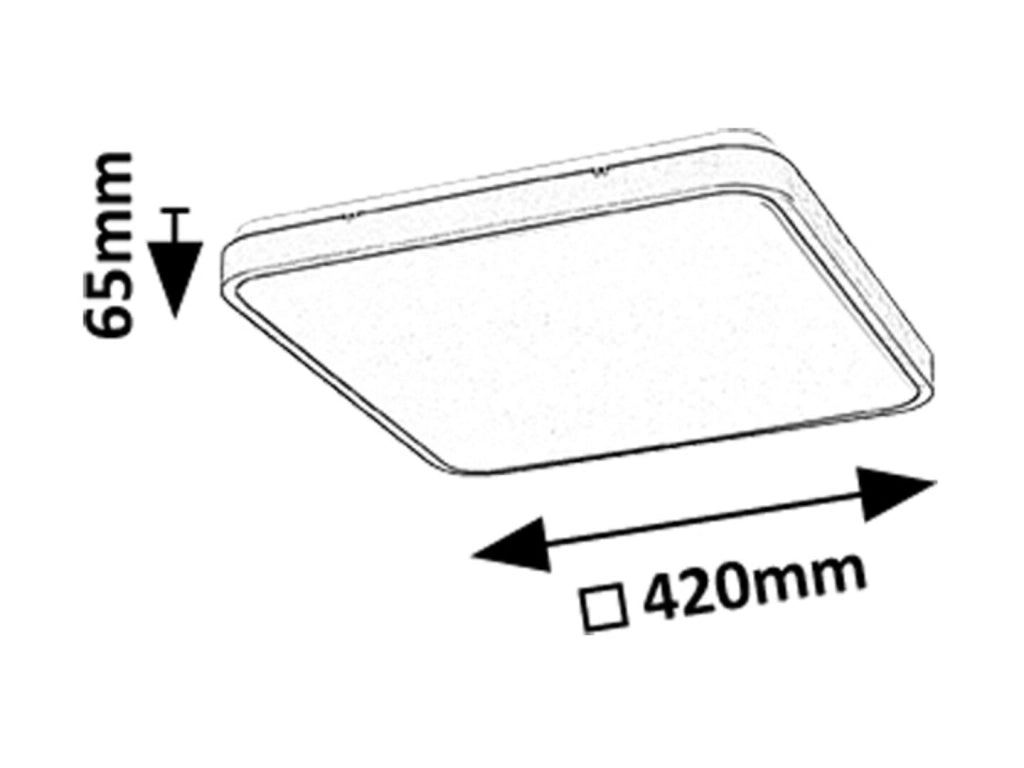 Plafoniera LED Rabalux Alenzo 42cm nera IP44 telecomando