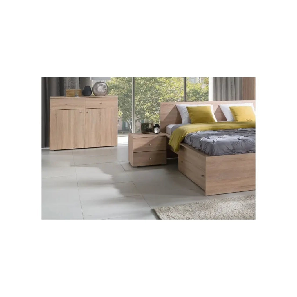 Set di due comodini MAXIM colore quercia