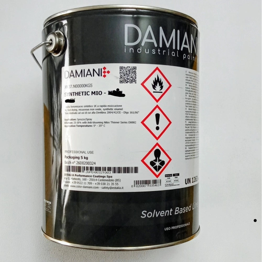Damiani 5kg netto fondo protettivo antiruggine per ferro, colori marrone cioccolato - ral 8017