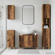 Set di Mobili da Bagno da 4 Pezzi DELFT Legno antico 3417952
