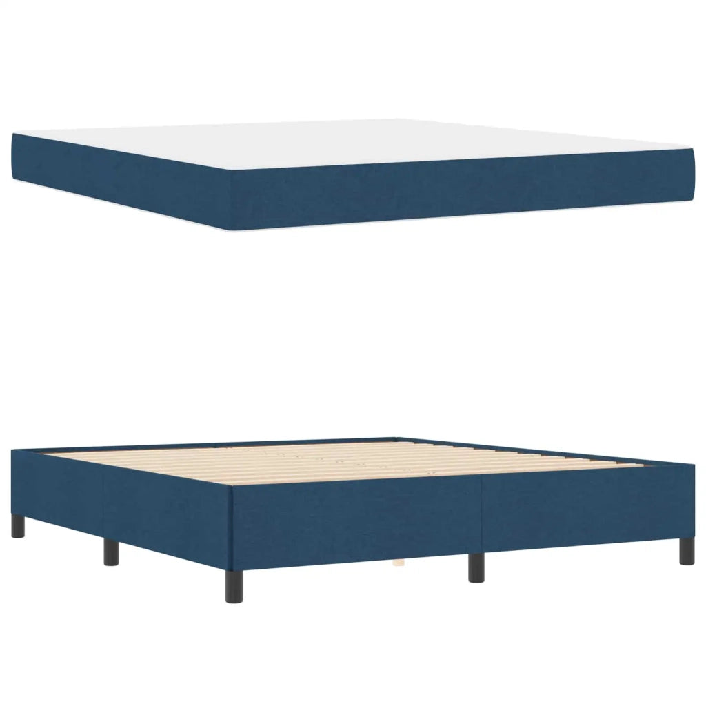 Letto a molle Blu 180 x 200 cm Tessuto 3398884