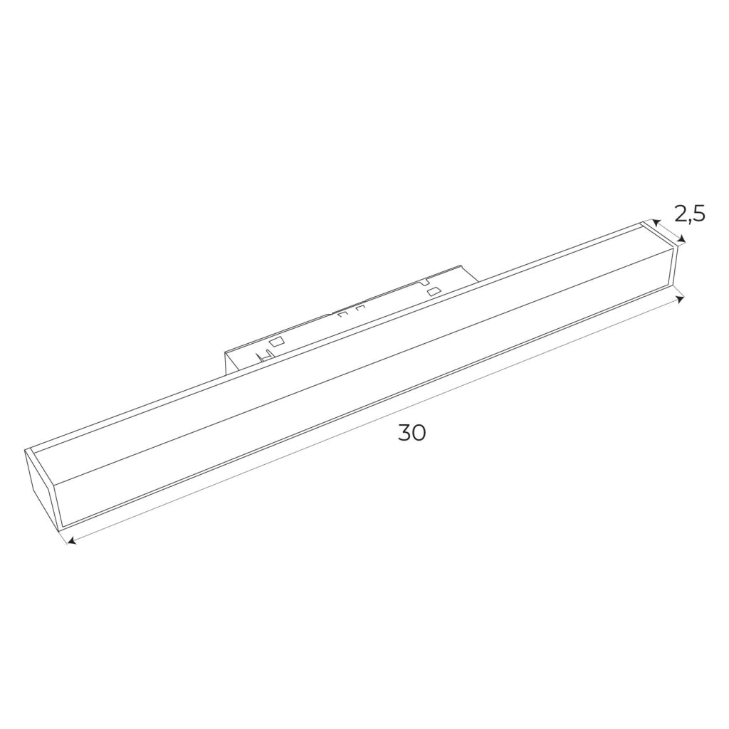 Lampada lineare magnetica Zigbee LED 9,4W 2700-5000K Maxlight