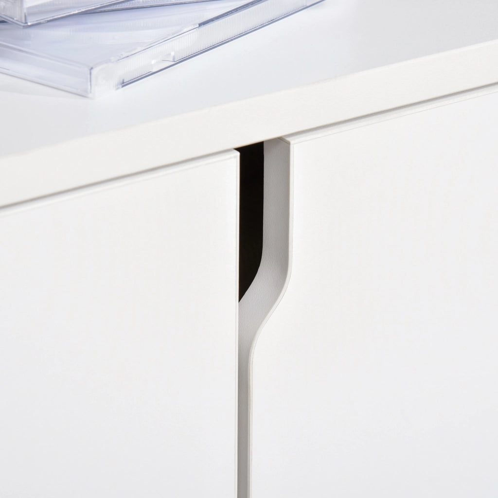 Mobile TV con ante e ripiani ¨C Minimal ¨C Bianco 120x30x41 cm