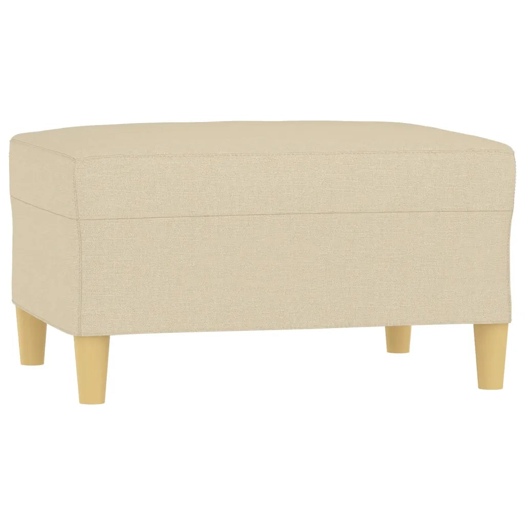 Poggiapiedi Crema 70x55x41 cm in Tessuto 349273