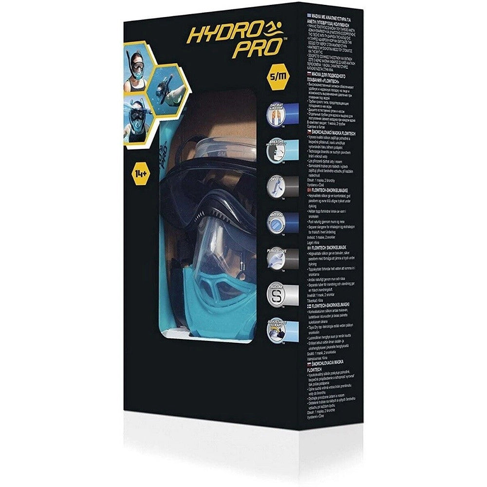 Trade Shop - Maschera S/m Con 2 Boccagli Da Snorkeling Sub Per Mare Piscina Hydro-pro 24060 -