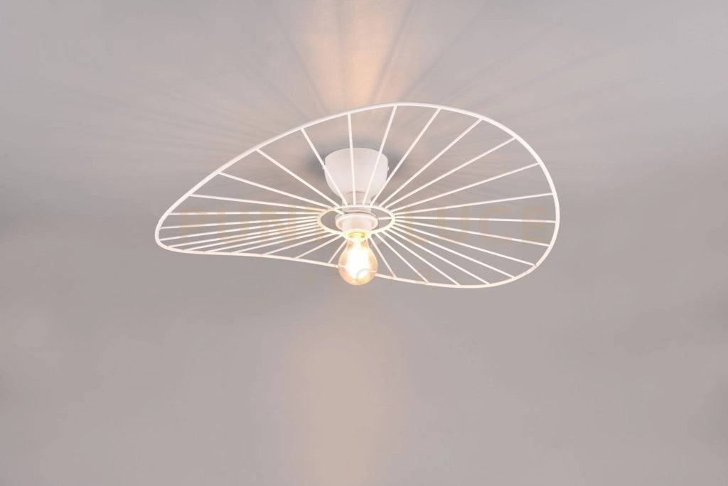 CHAPEAU PLAFONIERA METALLO BIANCO D.60CM 1 LUCE ATTACO E27