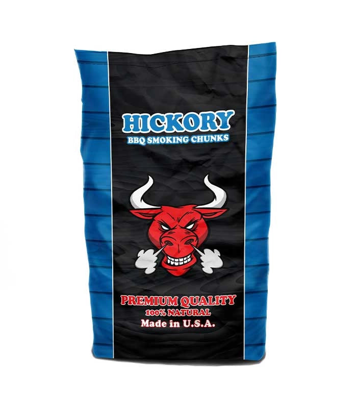 CHUNKS HICKORY per Affumicatori e Barbecue, Noce Americano, Ideale per Manzo, Maiale, Pollo e Pesce - 7,07 litri - TORO