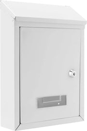 Cassa postale acqua resistente per parete esterna bianca cassa postale grande - con 2 chiavi e 4 viti