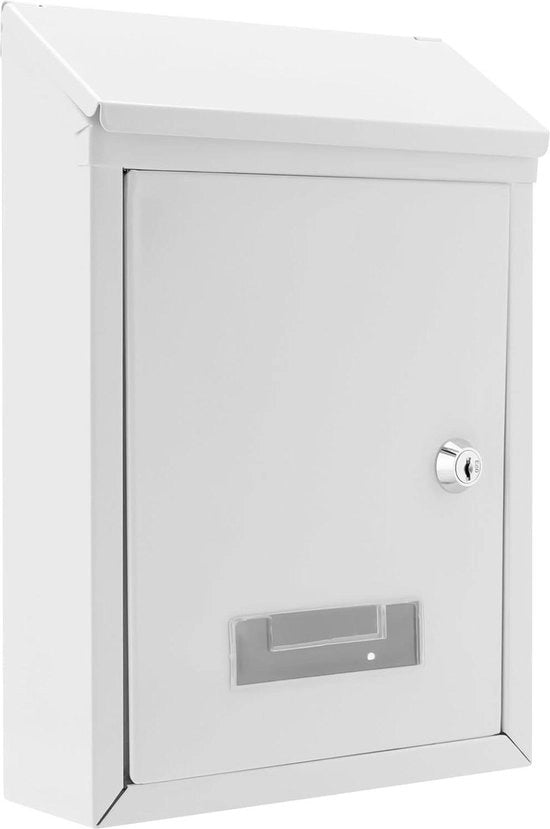 Cassa postale acqua resistente per parete esterna bianca cassa postale grande - con 2 chiavi e 4 viti