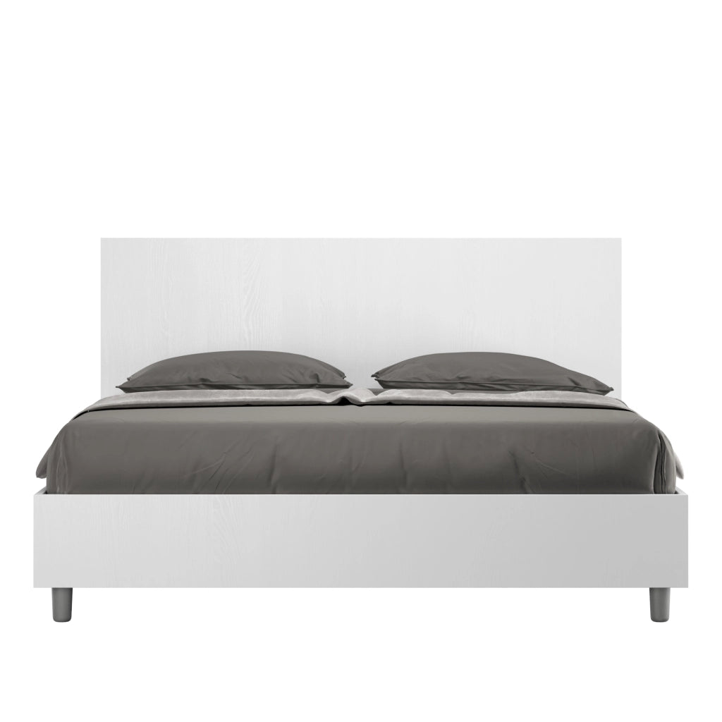 BS COM Letto matrimoniale contenitore 160x200 bianco frassino