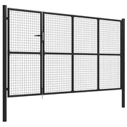 Cancello da Giardino in Acciaio 350x150 cm Antracite 144325