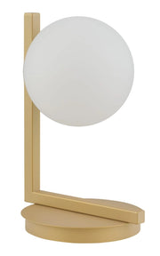 Lampada comodino moderna oro-beige Andy globo vetro G9 Sigma