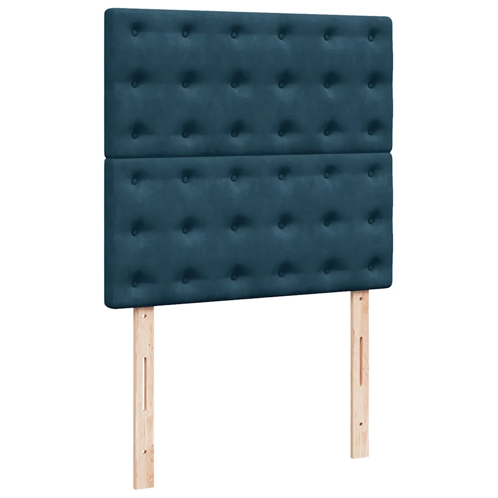 Giroletto a Molle con Materasso Blu 90x200 cm in Velluto 3294554