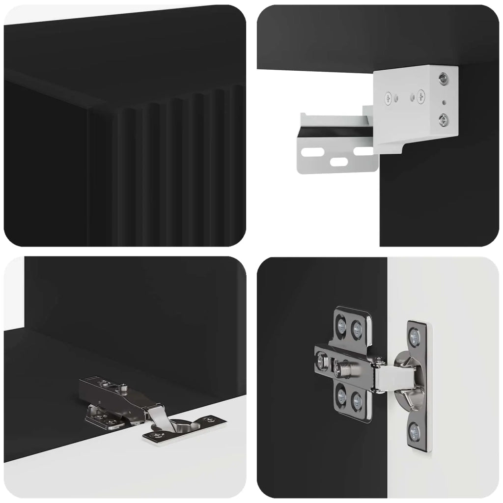 Set mobile TV 4 pcs Nero Legno multistrato 3409151