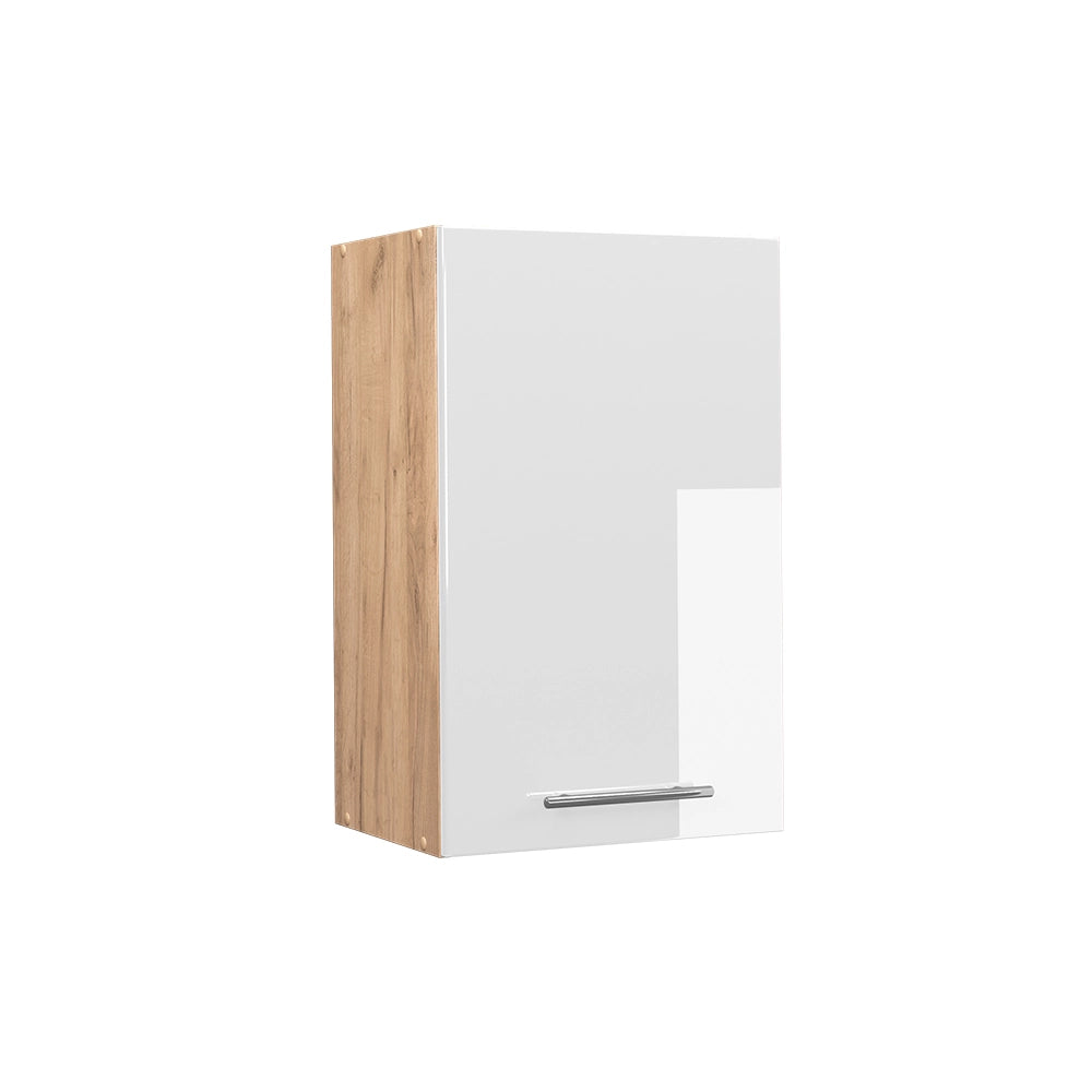 Pensile da cucina Fame-Line Bianco lucido/Rovere dorato 45 cm Vicco