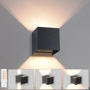 ZMH Applique da Muro Esterna LED Nera Up Down IP65 3000K per Scale