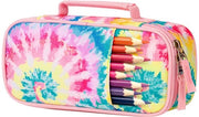 Etui con tasche tie dye per bambini, grande, 23 x 5 x 11,5 cm
