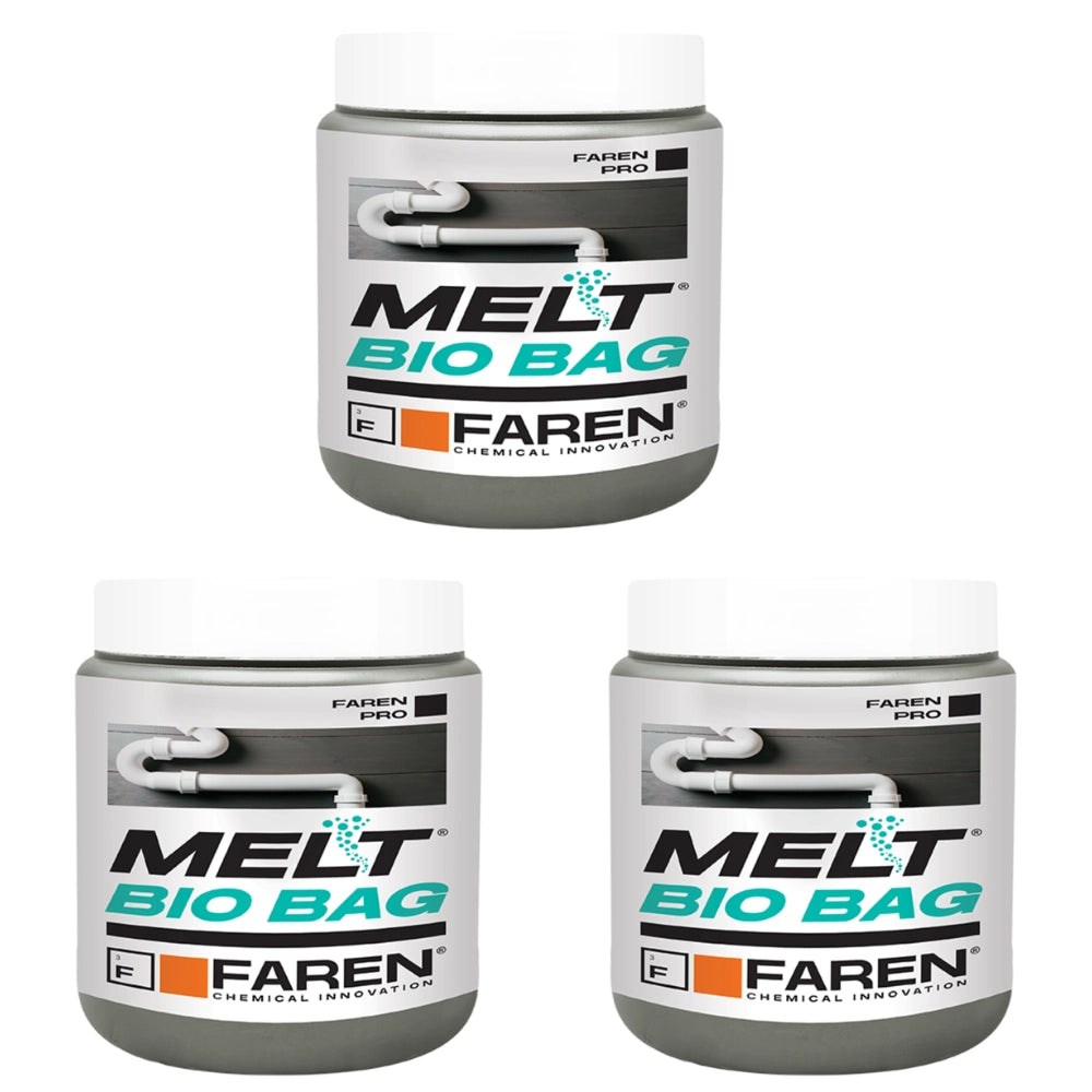 Faren melt bio bag trattamento per scarichi e fosse biologiche 300 gr. 3 pezzi
