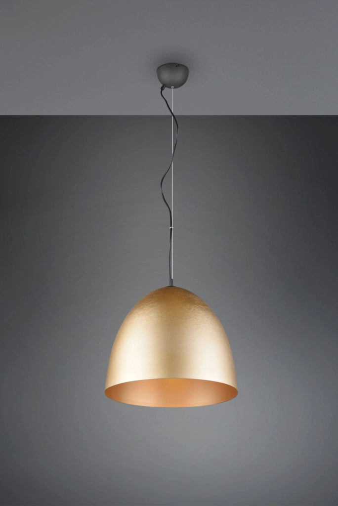TILDA SOSPENSIONE METALLO CUPOLA OTTONE D.40CM 1 LUCE ATTACCO E27