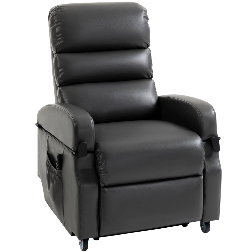 Poltrona Relax Elettrica con Alza Persona ¨C Zephmum ¨C Grigio Scuro