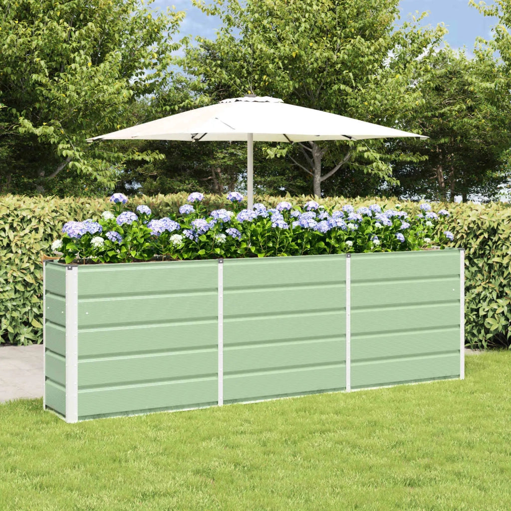 Fioriera | Cassetta per fiori | Vaso Verde 240 x 40 x 75 cm Acciaio