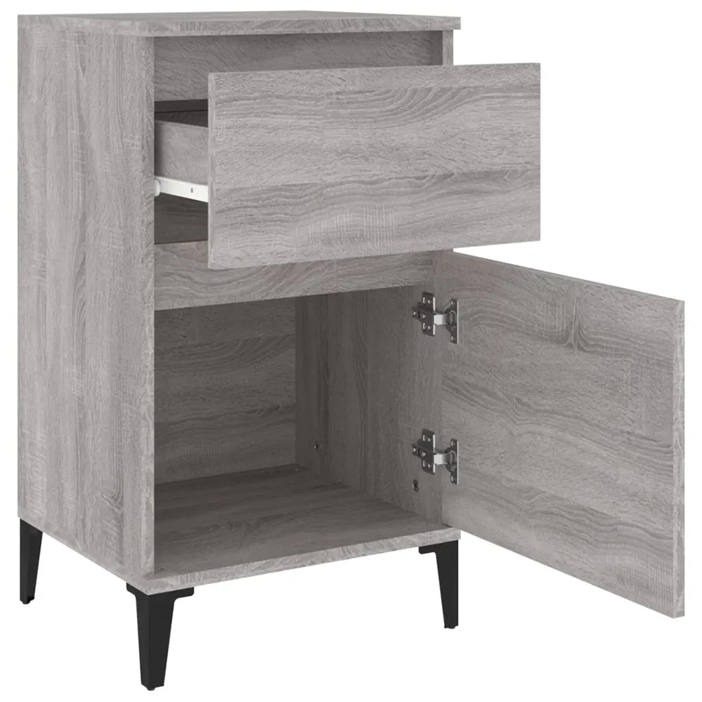 Comodino Grigio Sonoma 40x35x70 cm 819720