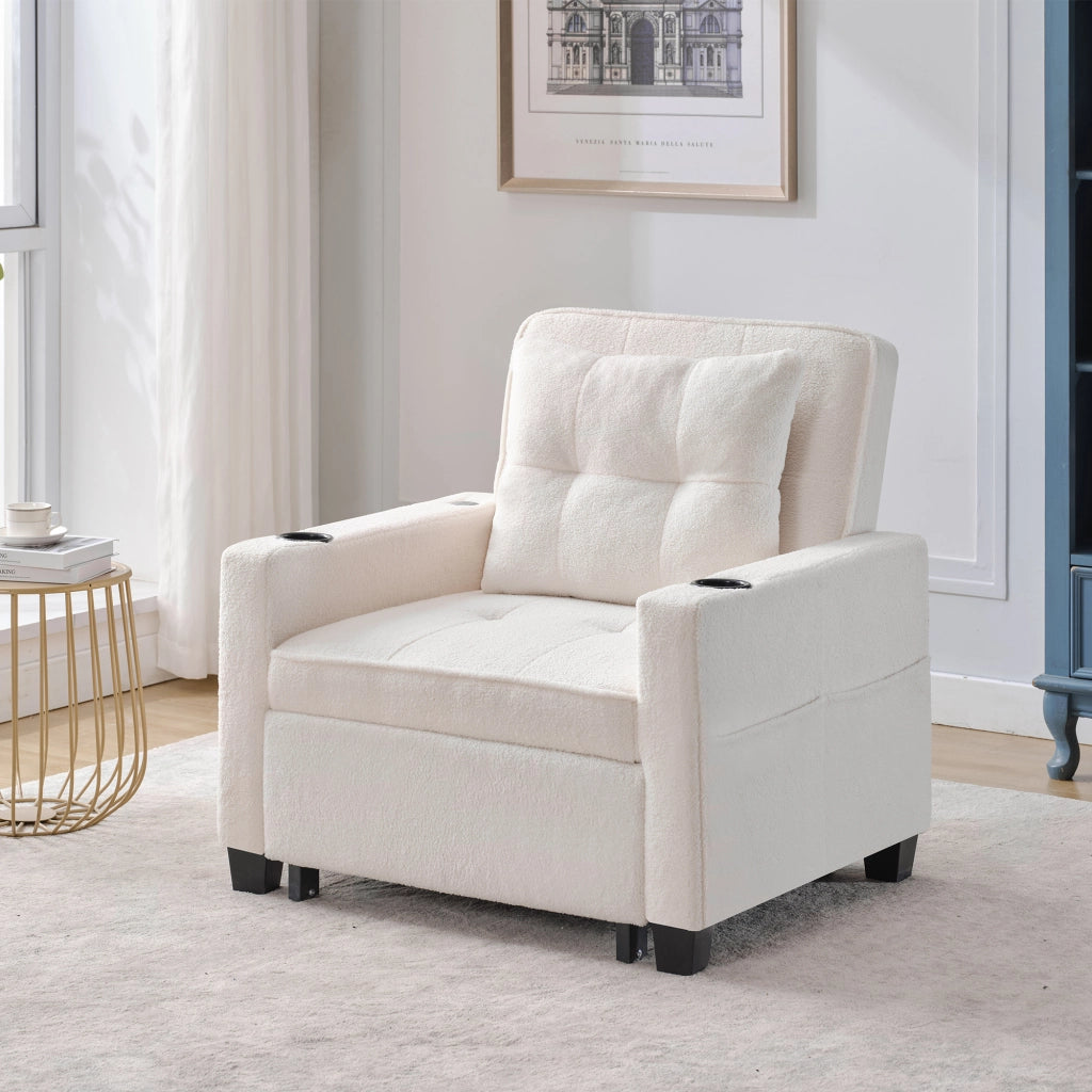 Divano letto estraibile 3 in 1 - Zephmum- Con porta-bicchieri e USB