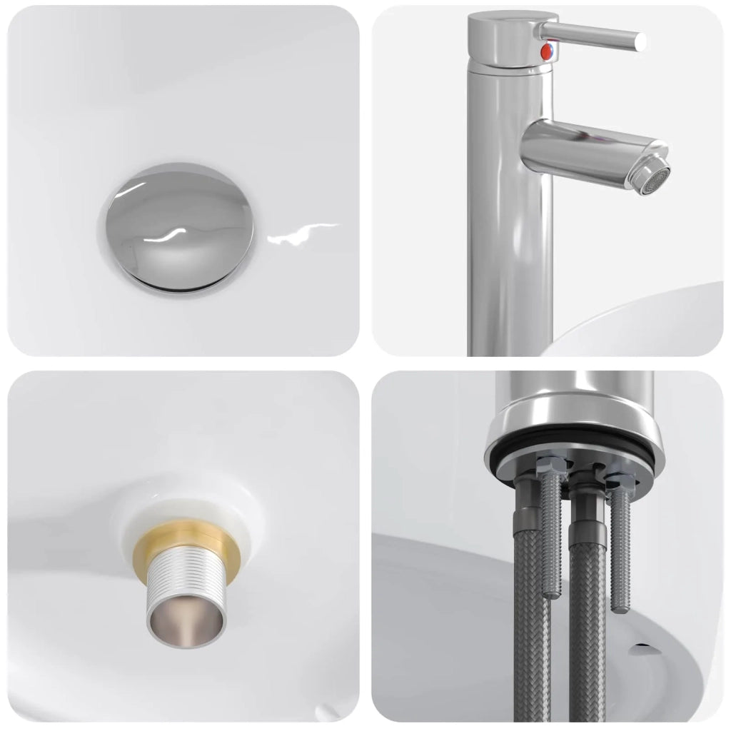 Set di mobili per il bagno 4 pz Bianco 3407103