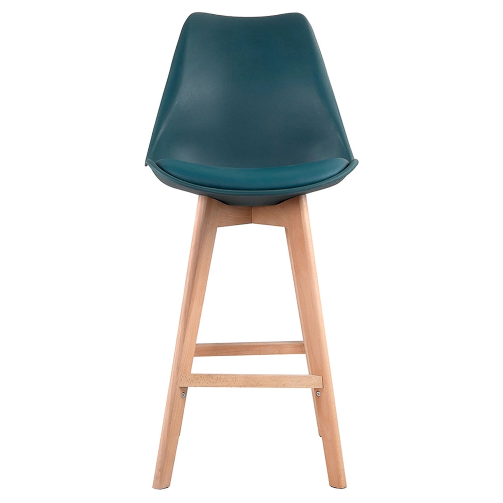 Set di 2 sgabelli scandinavi SVEN blu con cuscino