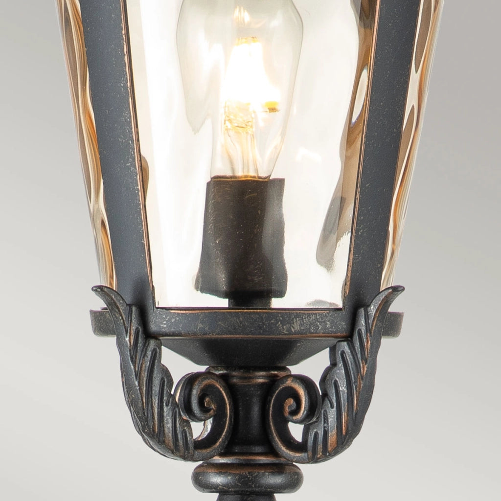 Lampione esterno Baltimore Elstead E27 60W bronzo anticato