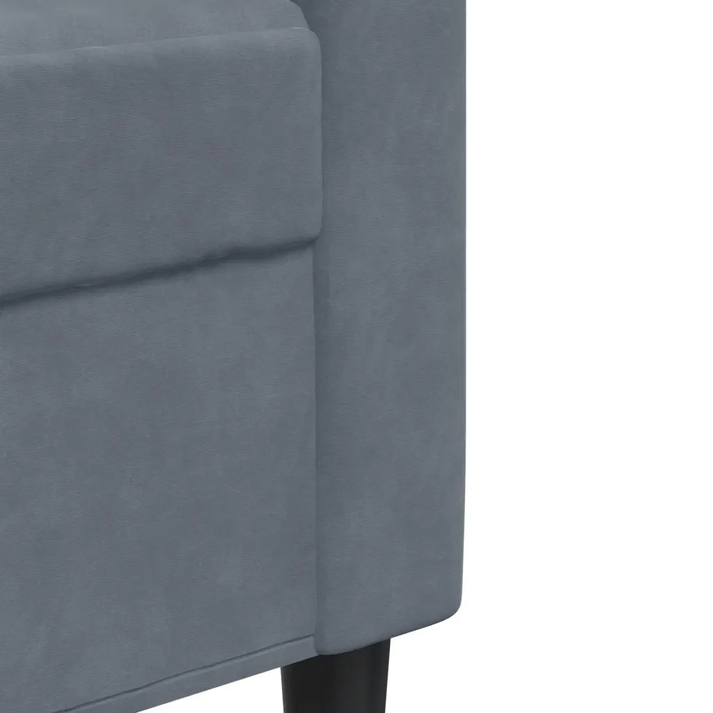Set di Divani 3 pz con Cuscini e Rinforzi Grigio Scuro Velluto 3278502