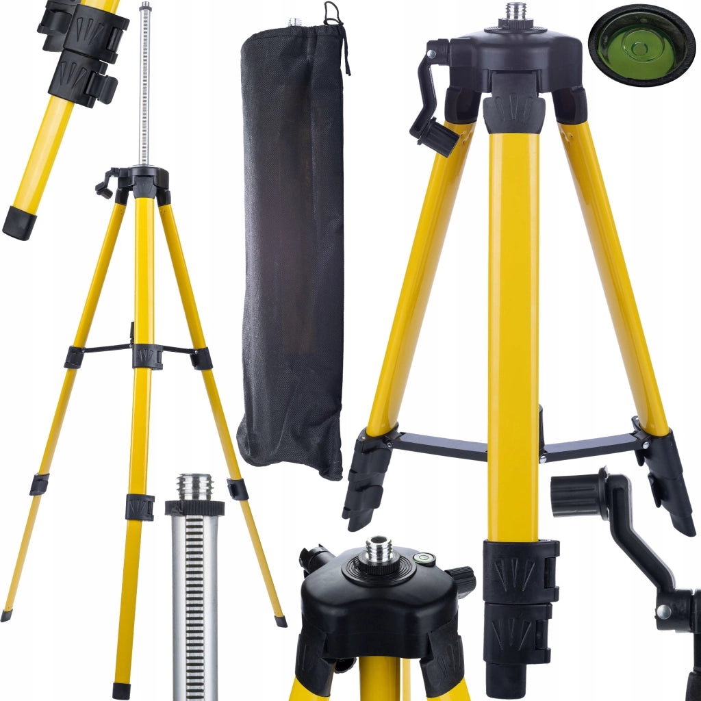 Stativo Regolabile 43-120 cm per Livella Laser Rosfix – Set con Adattatori 5/8” e 1/4” | Costruzione Stabile e Leggera