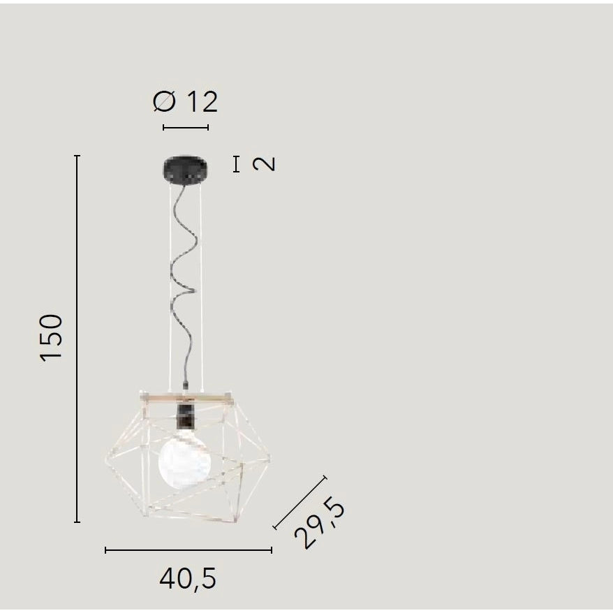 LAMPADARIO ABRAXAS E27 41X31XH150CM BIANCA.