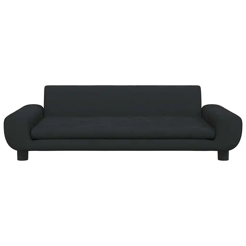 Divano per Bambini-Sofa-Divanetto Nero 100x54x33 cm in Velluto
