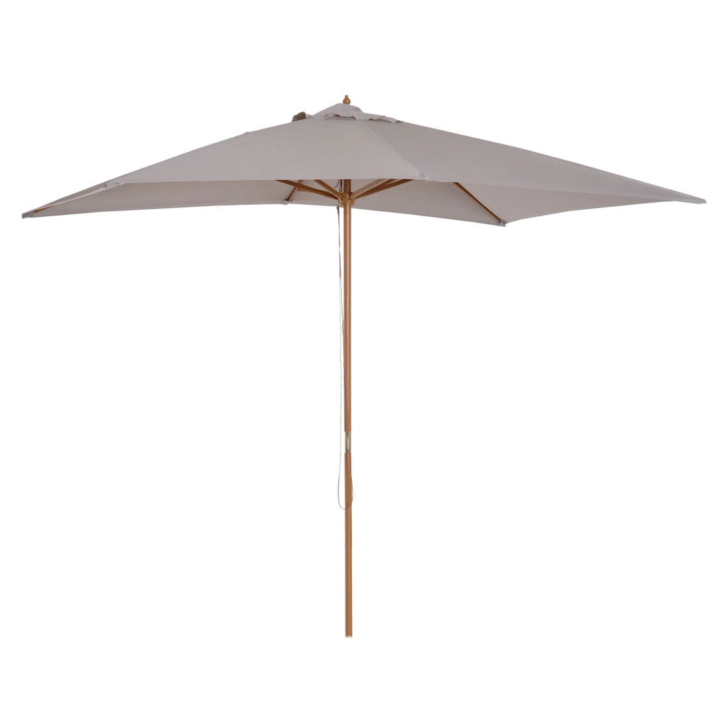 Ombrellone da Giardino ¨C Minimal ¨C Grigio Legno 2x3 m