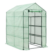 Serra da Giardino 'Vale' con 6 Ripiani (LxPxA): 120 x 170 x 194 cm - Forma di Casetta - Verde Reticolato [en.casa]
