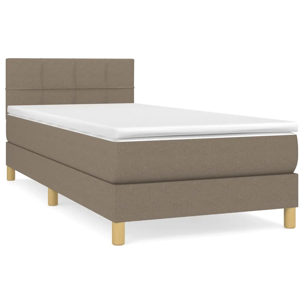 Giroletto a Molle con Materasso Tortora 90x190 cm in Tessuto 3140581