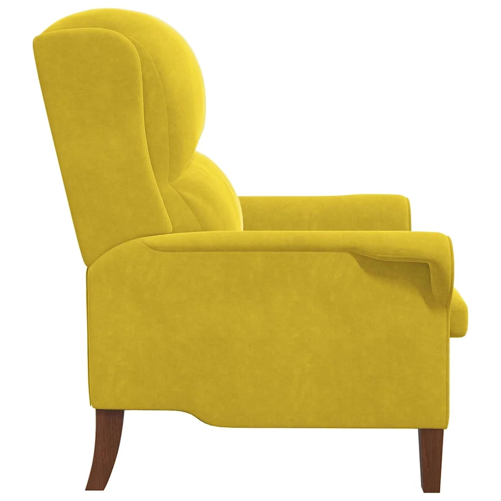Poltrona | Sedia Relax Giallo Velluto