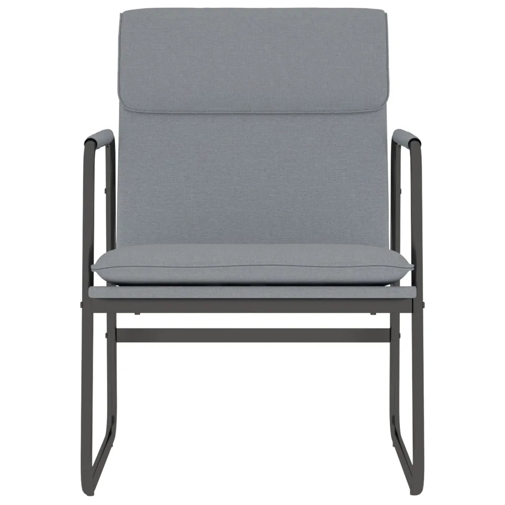 Poltrona | Sedia Lounge Grigio Chiaro 55x64x80 cm in Tessuto