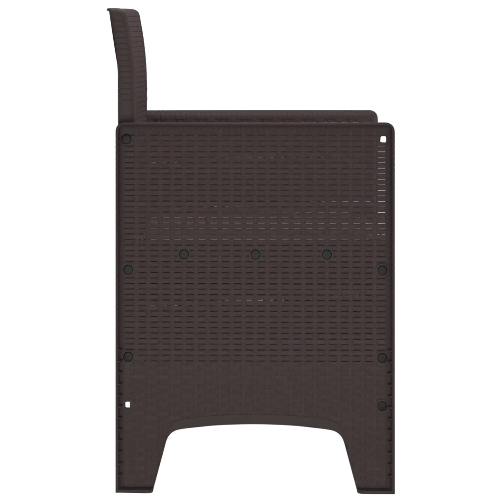 Sedia da Giardino 4 pcs Marrone 53 x 49 x 85 cm Polipropilene 847474