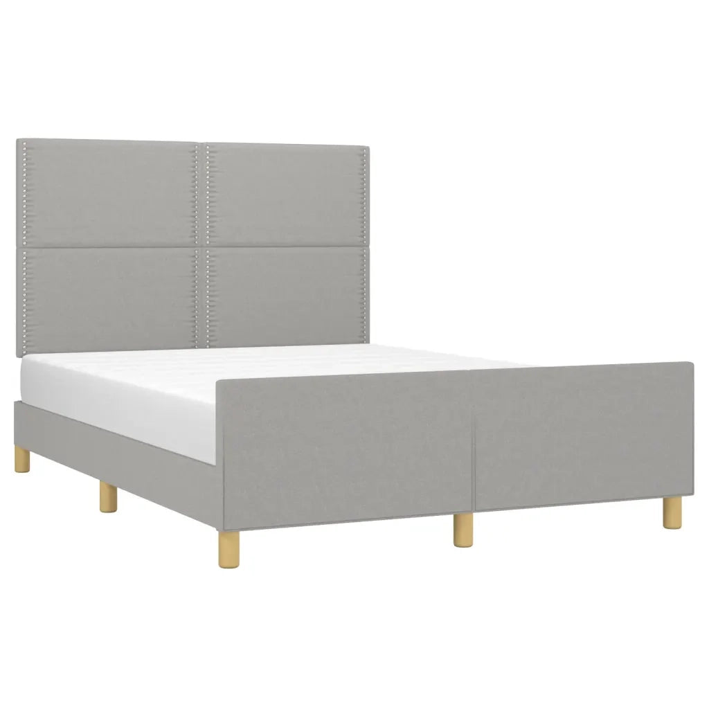 Giroletto senza Materasso Grigio Chiaro 140x190 cm Tessuto